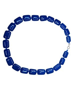 Vintage Lapis Lazuli Necklace – Natural Stone, 46 cm, Canada